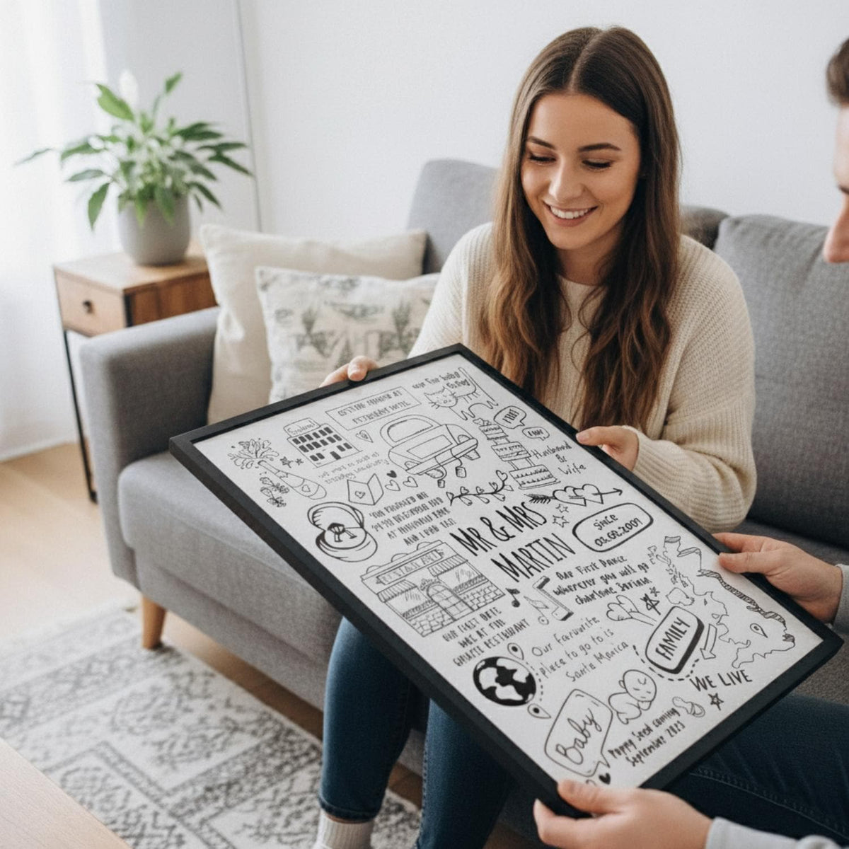Personalised Memories Doodle Print