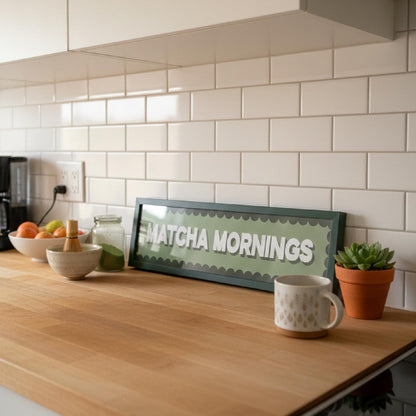 Matcha Mornings Panoramic Print
