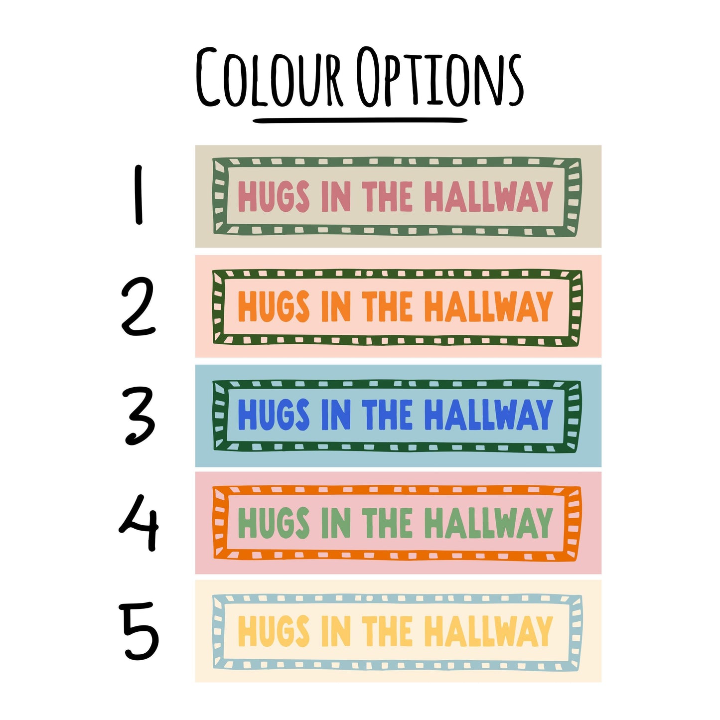 Hugs in The Hallway Panoramic Print | Funny Hallway Wall Art