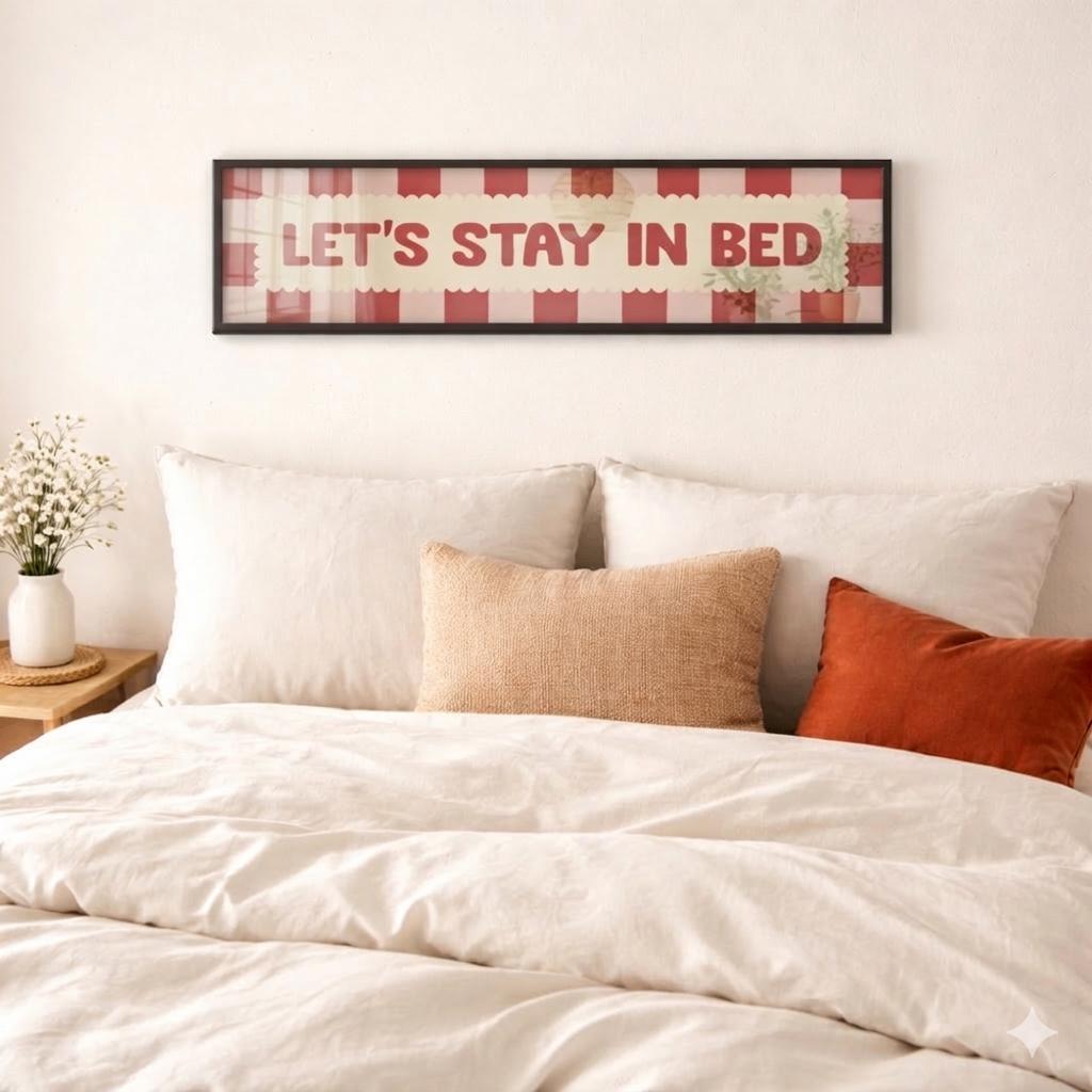 Lets Stay In Bed Panoramic Print