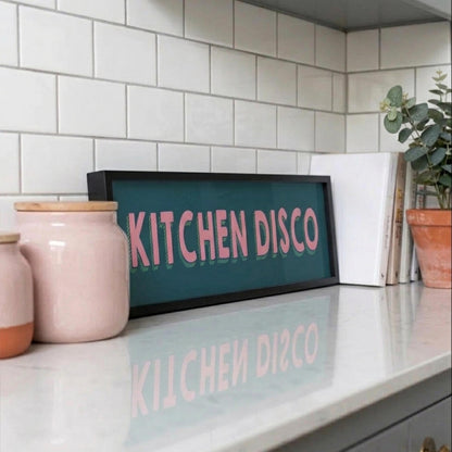 Kitchen Disco Retro Panoramic Wall Art Print, Bold Colourful New Home Decor