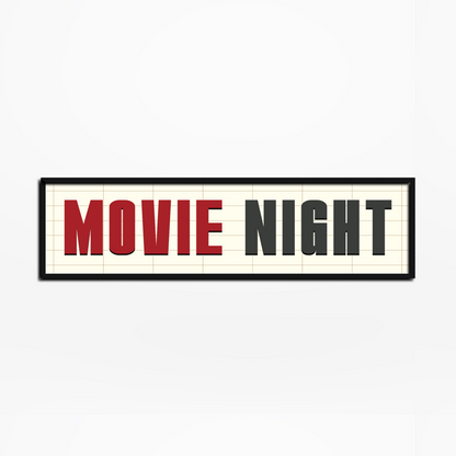 Movie Night Panoramic Print