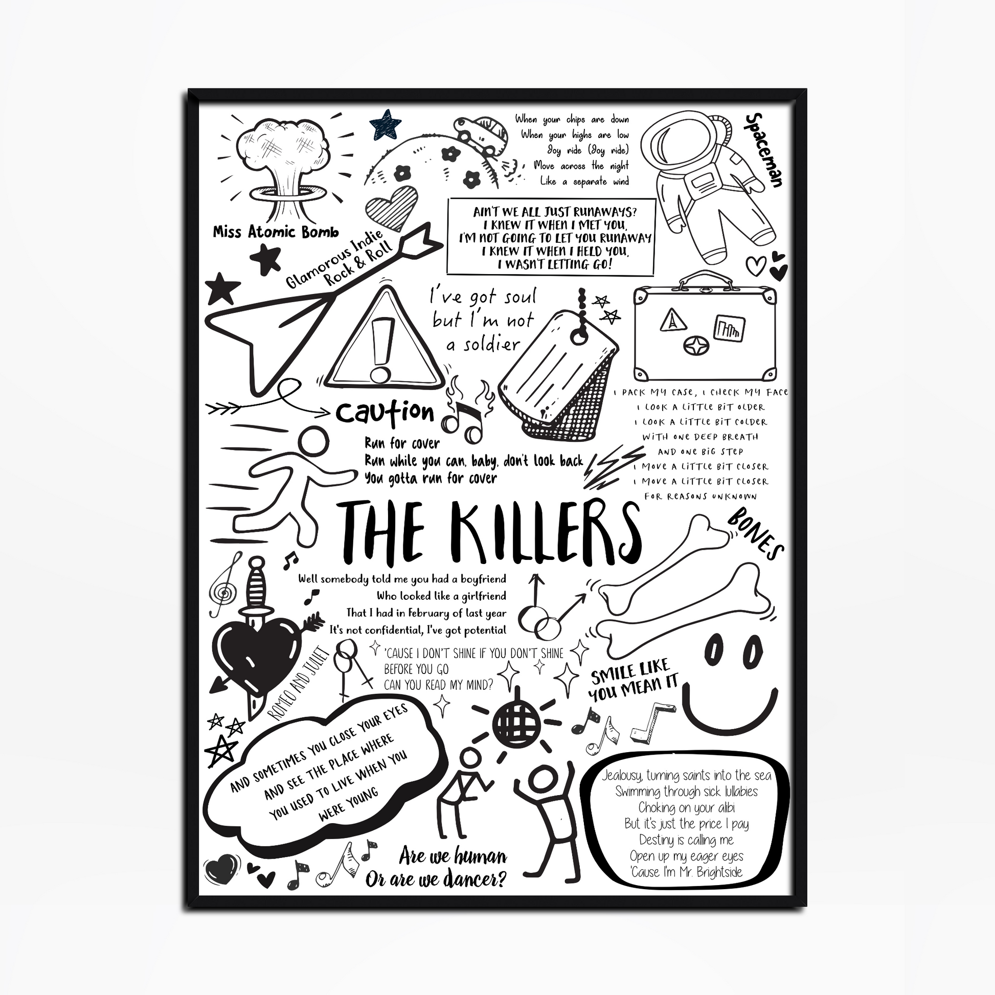 The Killers Lyric Album Print