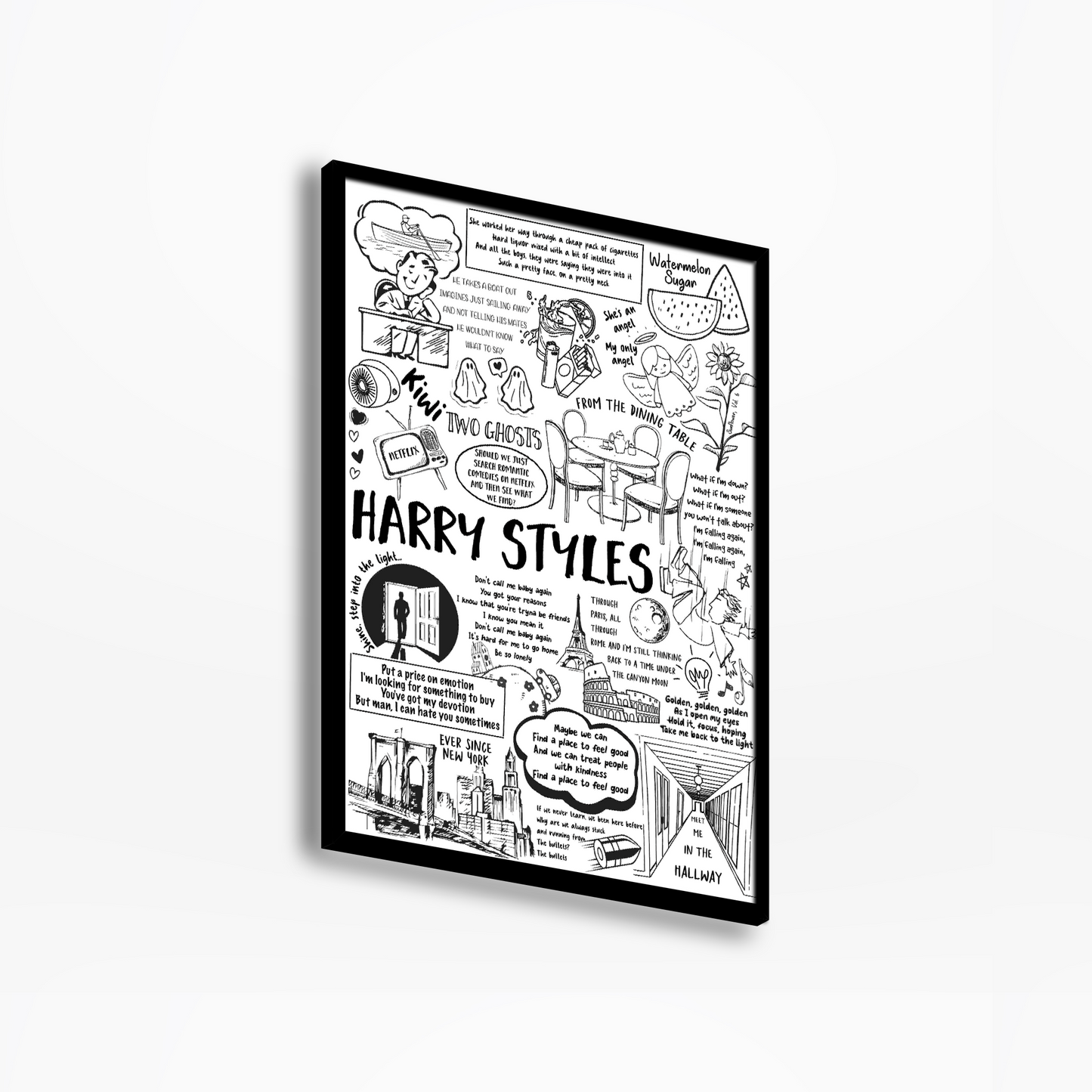 Harry Styles Lyric Album Print