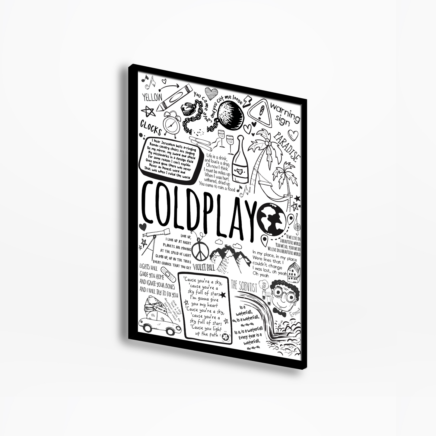 Coldplay Lyric Album Print