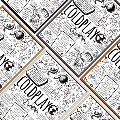 Coldplay Lyric Album Print