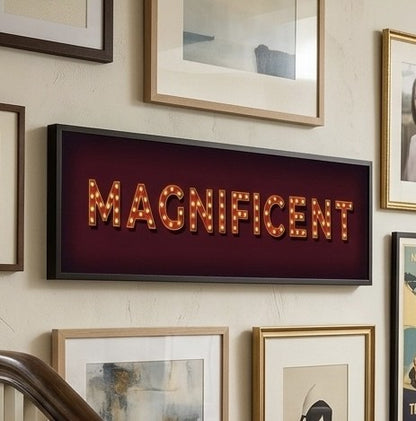 Magnificent Marquee panoramic print on display