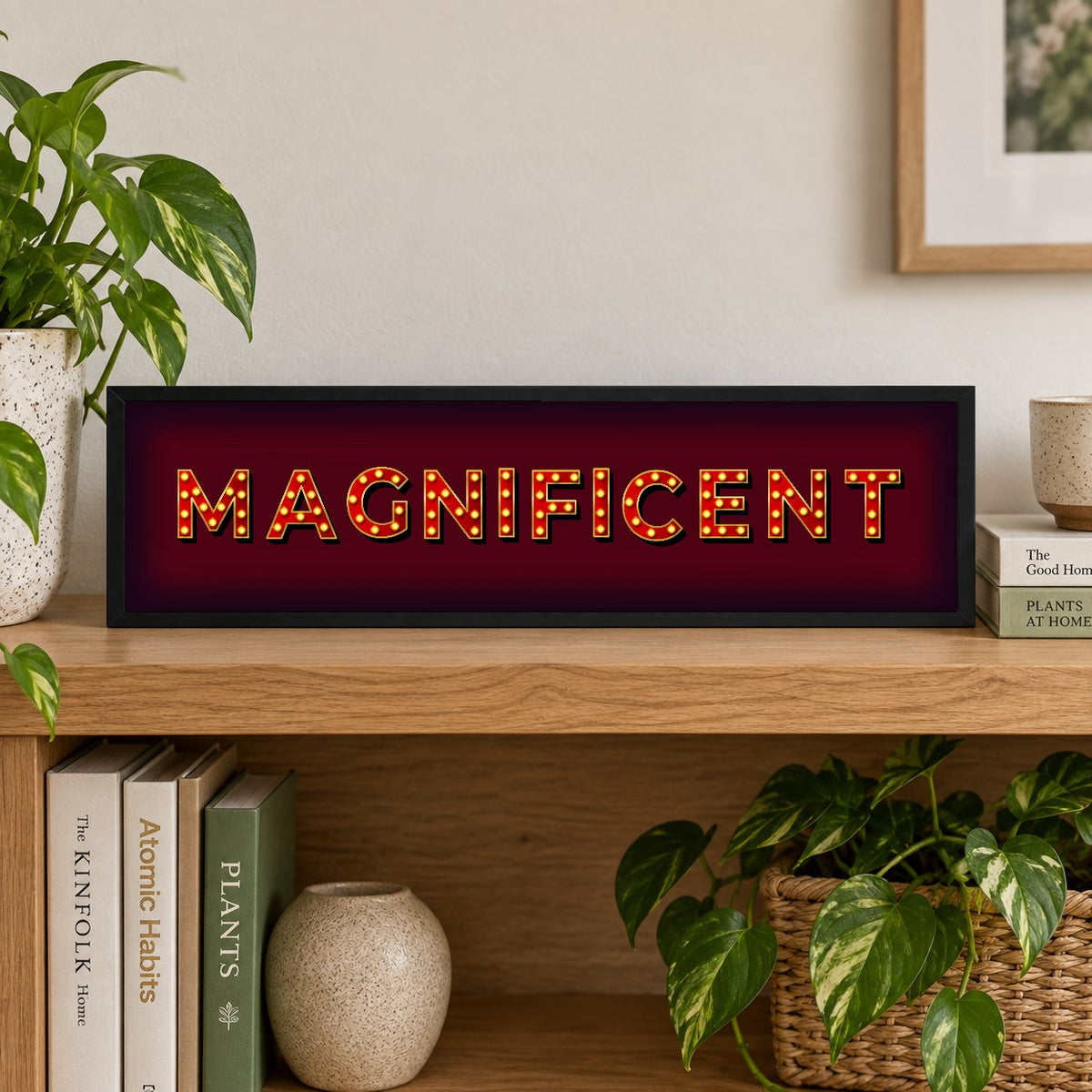 Magnificent Marquee panoramic print in a black frame in a room setting