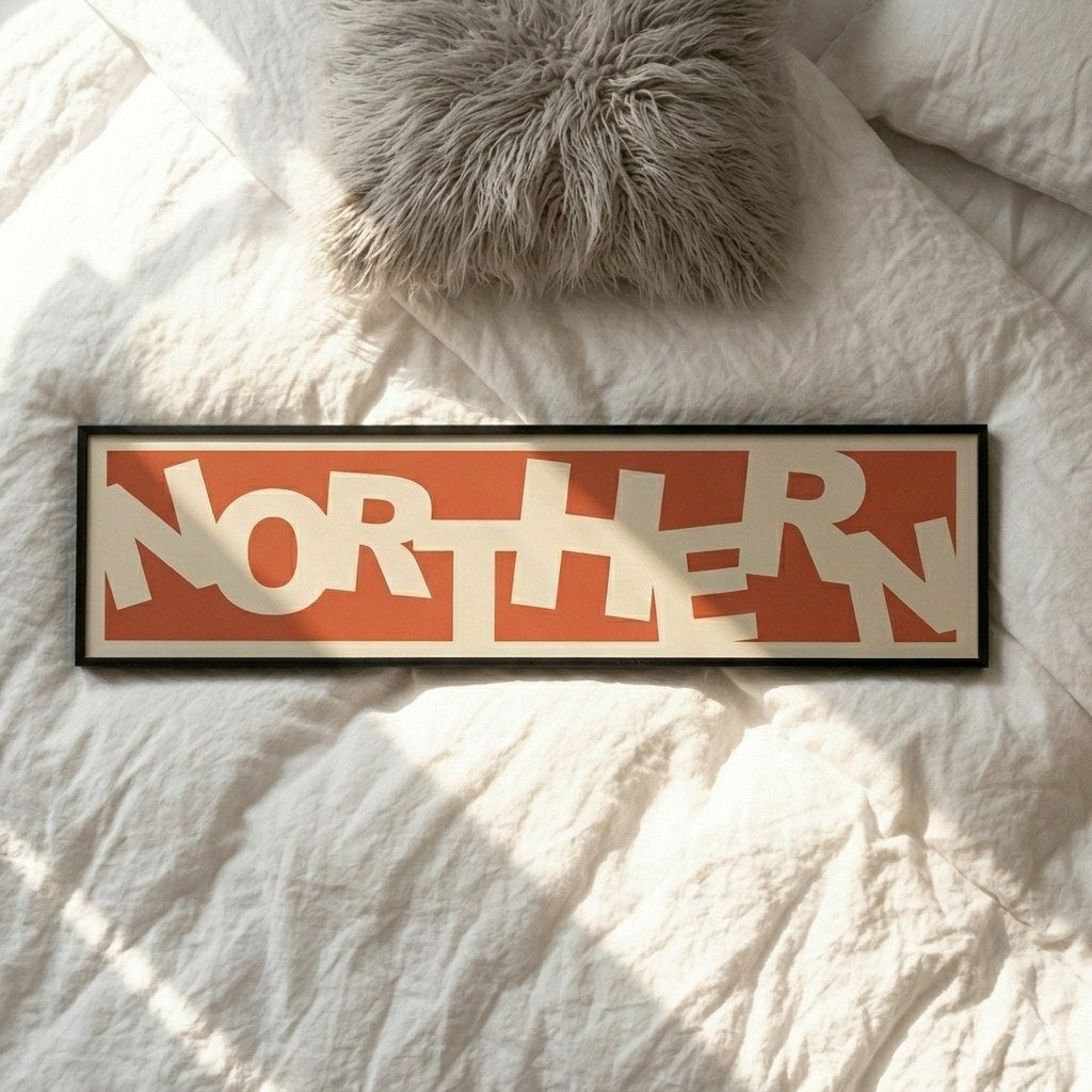 Northern panoramic print on display