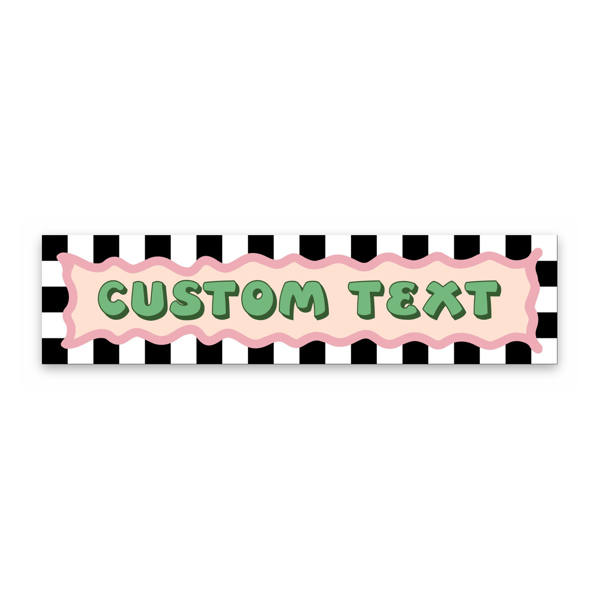 Personalised Checkerboard panoramic print, unframed