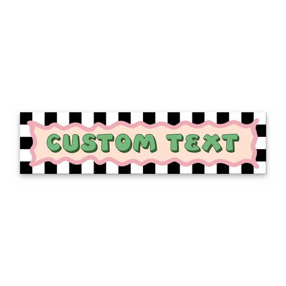 Personalised Checkerboard panoramic print, unframed