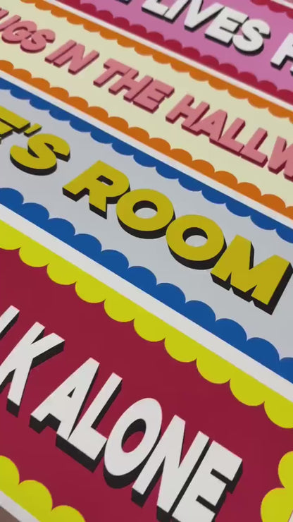 Custom Text Panoramic Print