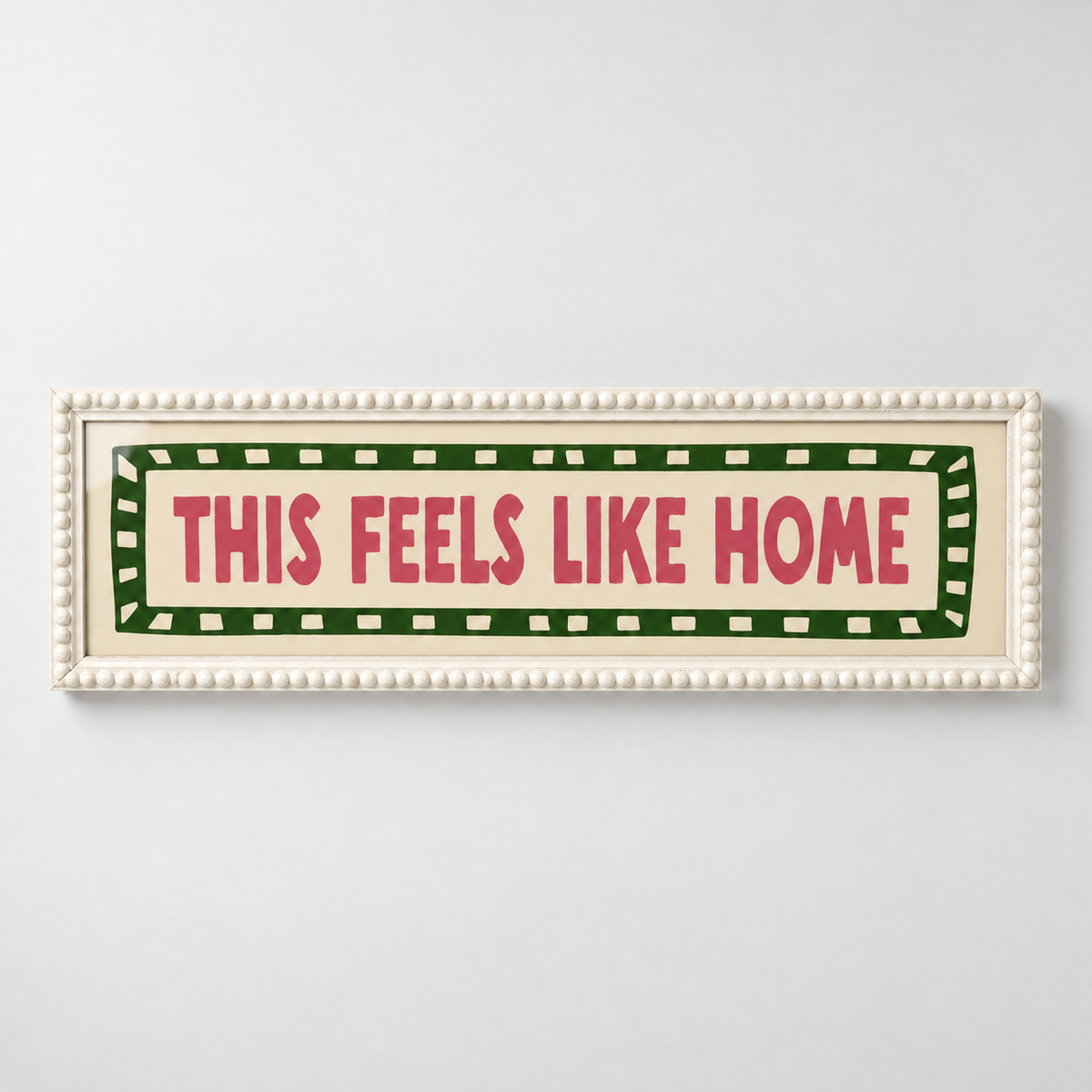 This Feels Like Home Bobbin Panoramic Print — frame white