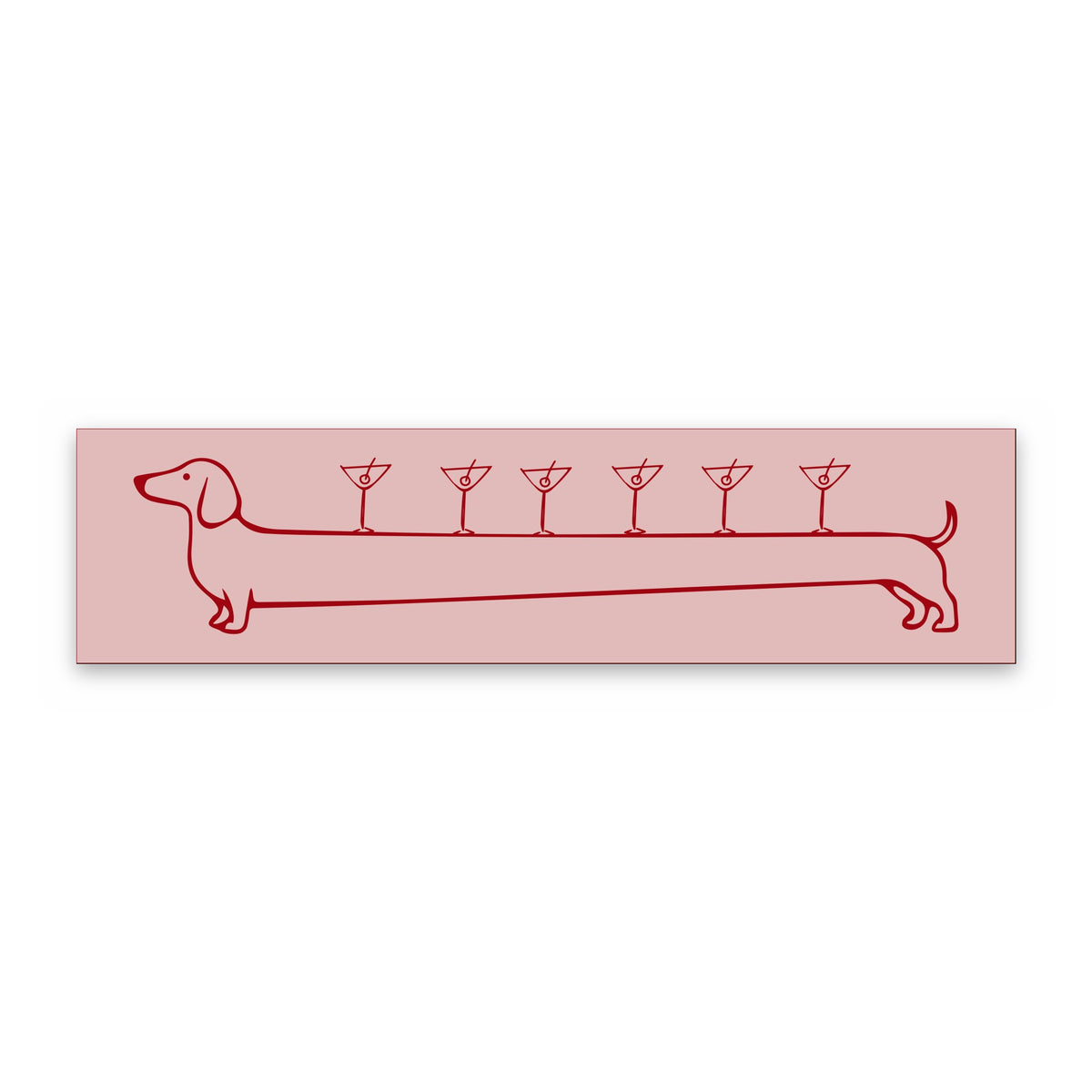 Weenies & Martinis panoramic print, unframed