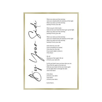 Personalised Song Lyrics Script Print