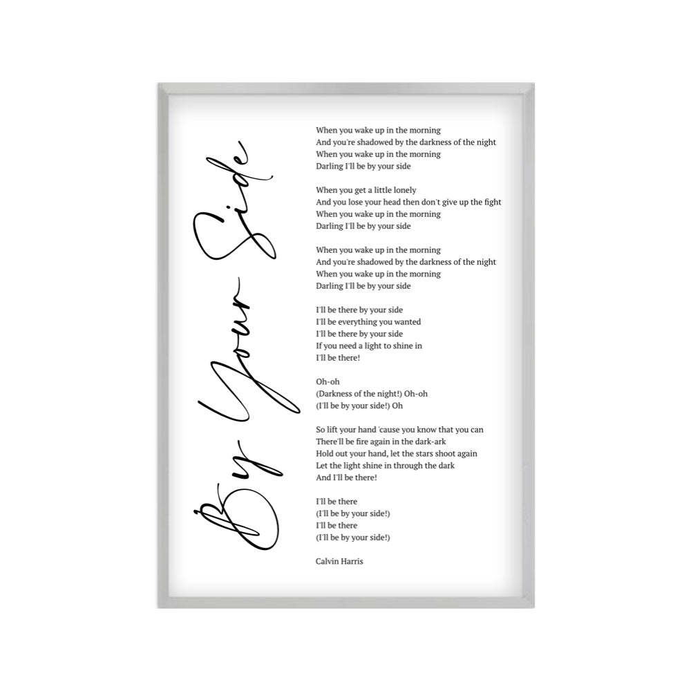 Personalised Song Lyrics Script Print