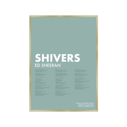 Personalised Song Lyrics Colour Print