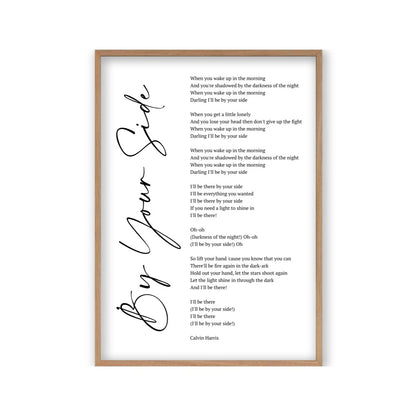 Personalised Song Lyrics Script Print