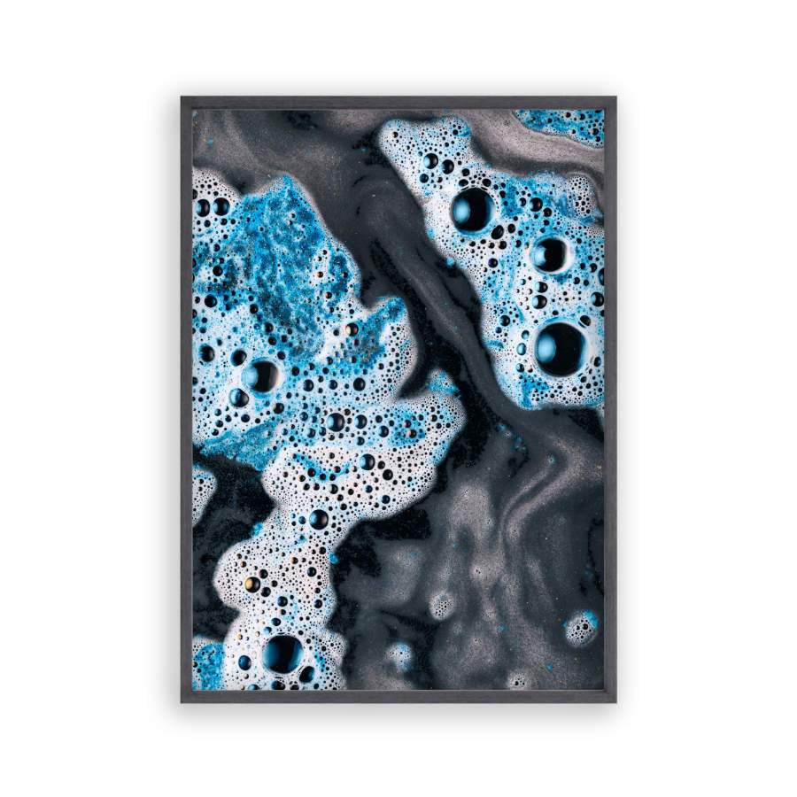 Blue White Paint Swirls No3 Print - Blim & Blum