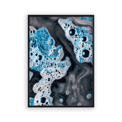 Blue White Paint Swirls No3 Print - Blim & Blum