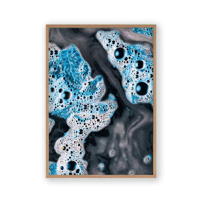 Blue White Paint Swirls No3 Print - Blim & Blum