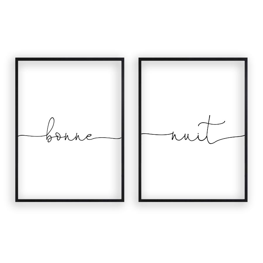 Bonne Nuit - Set Of 2 Prints - Blim & Blum