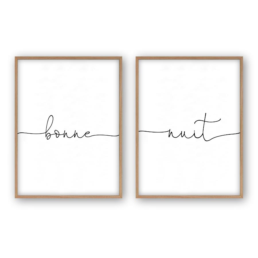 Bonne Nuit - Set Of 2 Prints - Blim & Blum