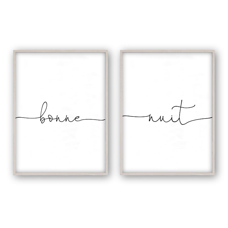 Bonne Nuit - Set Of 2 Prints - Blim & Blum