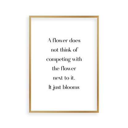 Flower Motivational Print - Blim & Blum