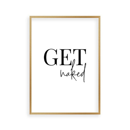 Get Naked Print in a brushed copper frame