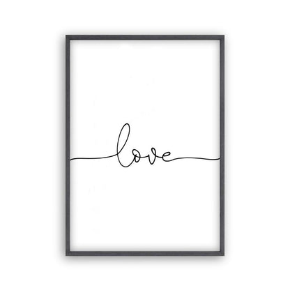 Love Print in a black oak frame