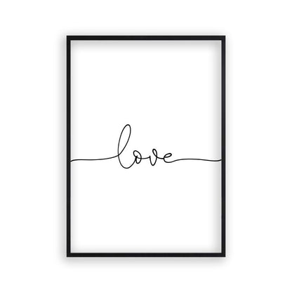 Love Print in a matt black frame