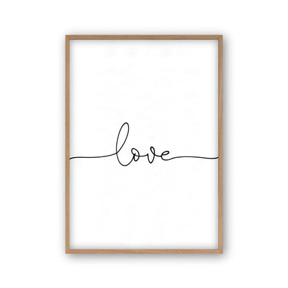 Love Print in an oak frame