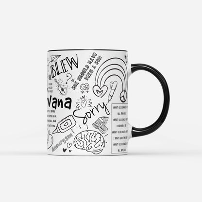 Nirvana Doodle Lyrics Mug