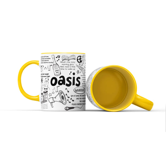 Oasis Doodle Lyrics Mug