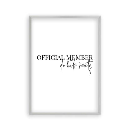 Official Member Do Bits Society Print - Blim & Blum