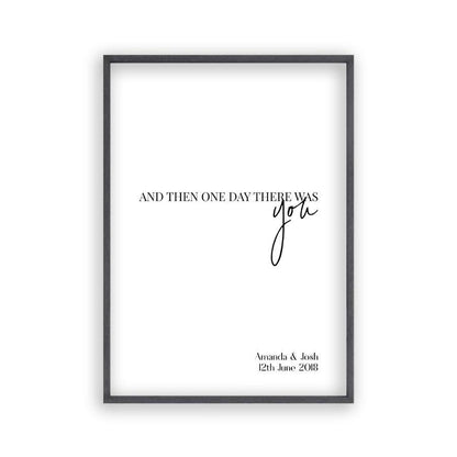 Personalised And Then One Day There Was You Names Print - Blim & Blum