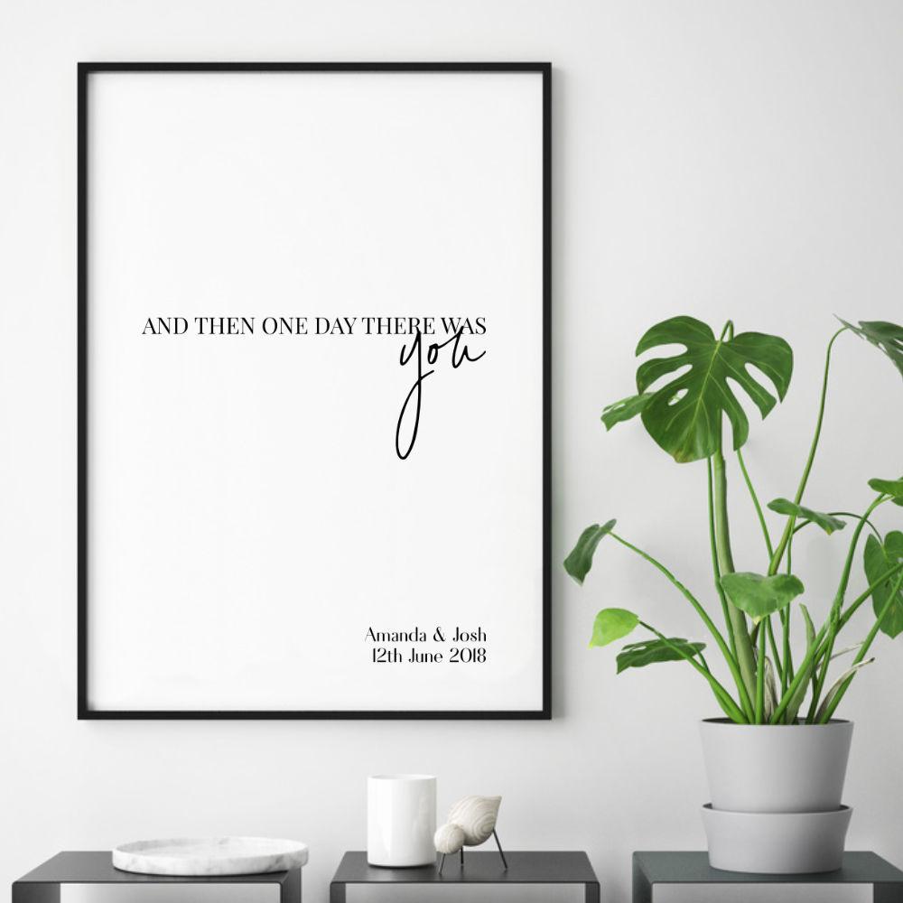 Personalised And Then One Day There Was You Names Print - Blim & Blum