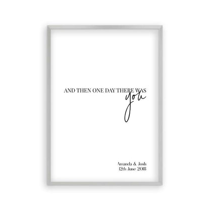 Personalised And Then One Day There Was You Names Print - Blim & Blum