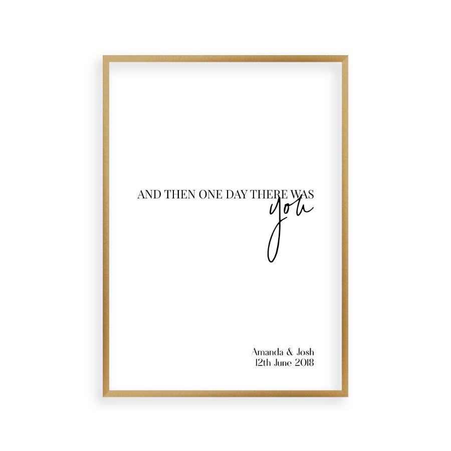Personalised And Then One Day There Was You Names Print - Blim & Blum