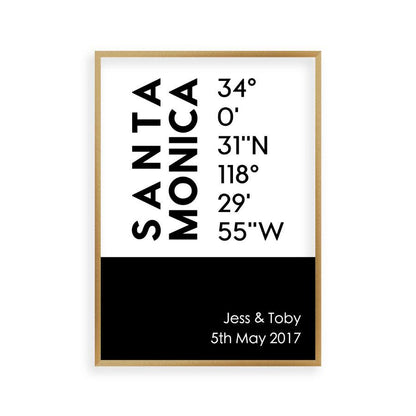 Personalised Coordinates Location Print - Blim & Blum