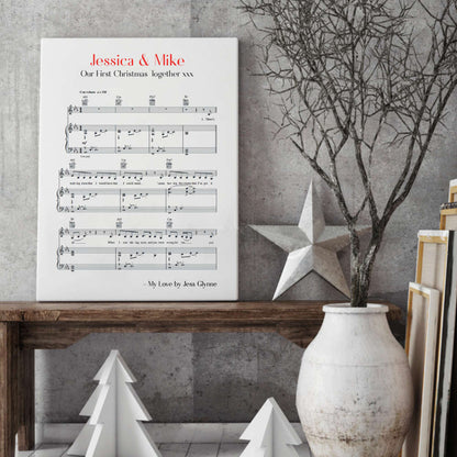 Personalised Favourite Song Music Sheet Notes Print