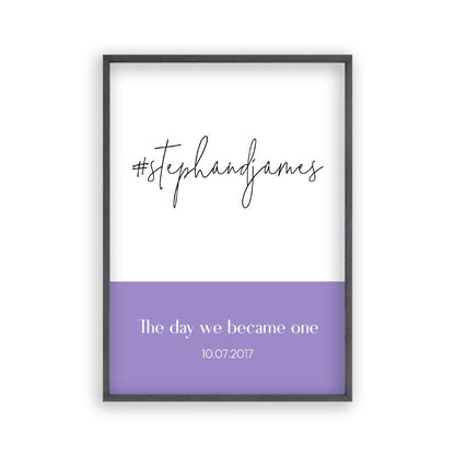 Personalised Hashtag Wedding Print - Blim & Blum