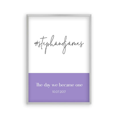 Personalised Hashtag Wedding Print - Blim & Blum