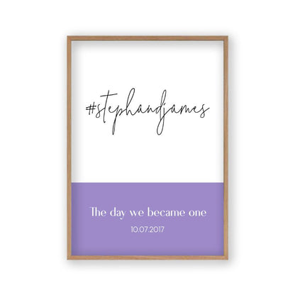 Personalised Hashtag Wedding Print - Blim & Blum