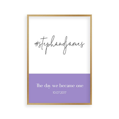 Personalised Hashtag Wedding Print - Blim & Blum