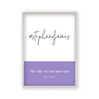 Personalised Hashtag Wedding Print - Blim & Blum