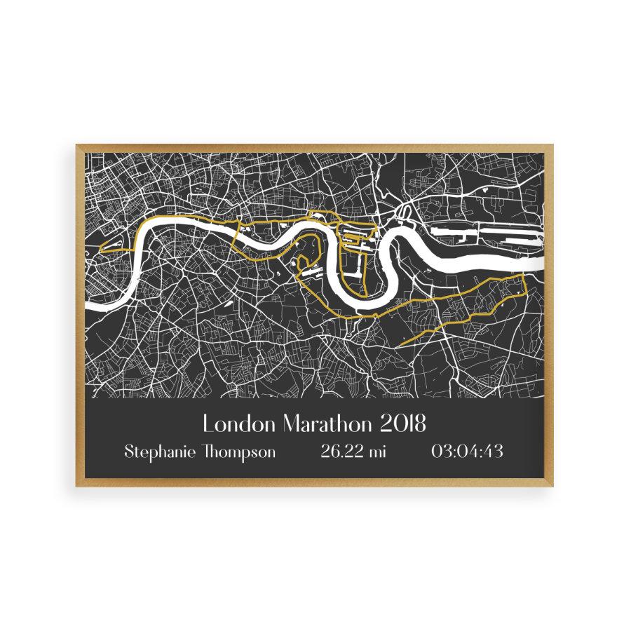 Personalised London Marathon Map Print - Blim & Blum