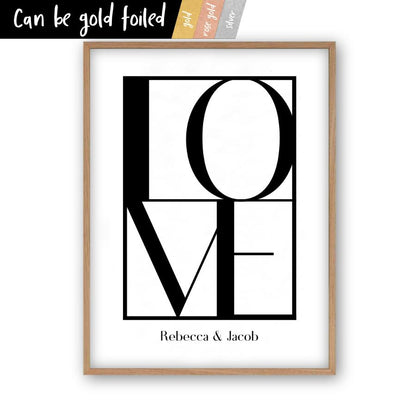 Personalised Love Print - Blim & Blum