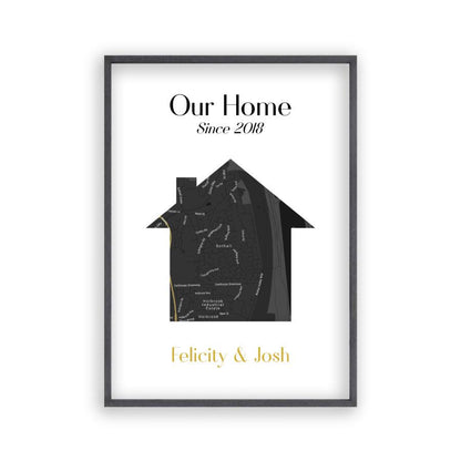 Personalised Map Home Print - Blim & Blum